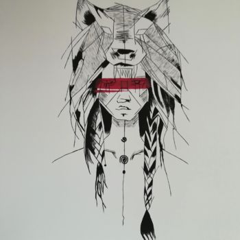绘画 标题为“Apache.jpg” 由Jérémy Q, 原创艺术品, 丙烯