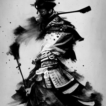 Grafika cyfrowa / sztuka generowana cyfrowo zatytułowany „Samurai II” autorstwa Jerhus, Oryginalna praca, Malarstwo cyfrowe