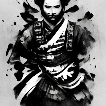 Arte digitale intitolato "Samurai IV" da Jerhus, Opera d'arte originale, Pittura digitale