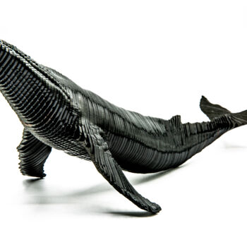 Escultura titulada "Humpblack Whale" por Jerhus, Obra de arte original, Plástico