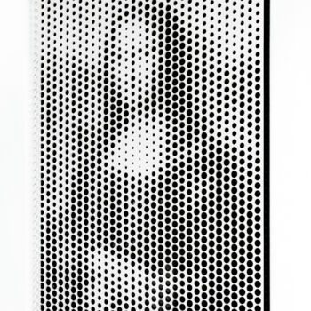 「Mon'holes Lisa」というタイトルの彫刻 Jerhusによって, オリジナルのアートワーク, プラスチック プレキシガラスにマウント
