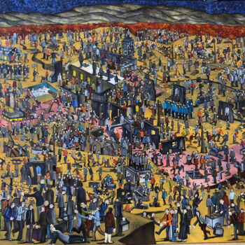 Картина под названием "La fin du monde" - Jérôme Arbonville, Подлинное произведение искусства, Масло