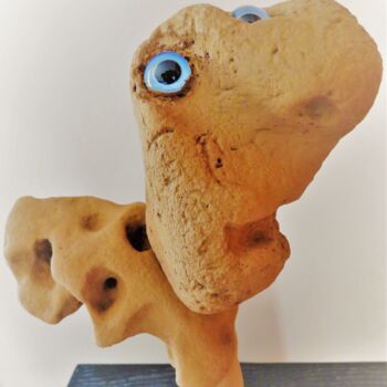 Скульптура под названием "Stone Face" - Jérôme Astruc, Подлинное произведение искусства, Камень