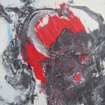Malerei mit dem Titel "Tango With My Bull…" von Jérôme Astruc, Original-Kunstwerk, Acryl