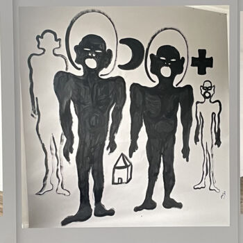 Malarstwo zatytułowany „ADN, A la Croisée d…” autorstwa Jérôme Bouchez, Oryginalna praca, Akryl