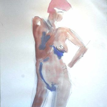 Malerei mit dem Titel "2017-05-15-la-mario…" von Jérôme Dufay, Original-Kunstwerk, Aquarell