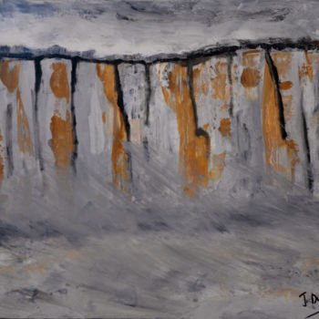 Peinture intitulée "Falaises de la côte…" par Jérôme Dufay, Œuvre d'art originale, Acrylique