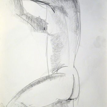 Dessin intitulée "nu-masculin-2017100…" par Jérôme Dufay, Œuvre d'art originale, Graphite