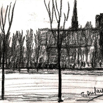 Drawing titled "amiens-cathedrale-p…" by Jérôme Dufay, Original Artwork, Pencil