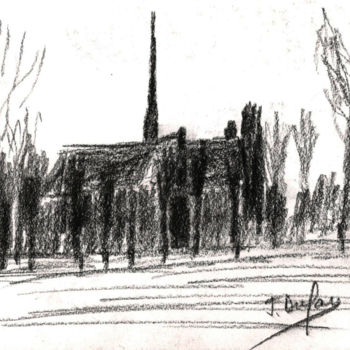 Tekening getiteld "amiens-cathedrale-p…" door Jérôme Dufay, Origineel Kunstwerk, Potlood