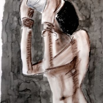 Drawing titled "longiligne-dsc-0411…" by Jérôme Dufay, Original Artwork, Chalk