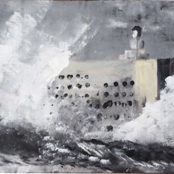 Malerei mit dem Titel "Coup de vent sur la…" von Jérôme Dufay, Original-Kunstwerk, Acryl