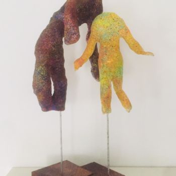 Escultura intitulada "Entre deux âges" por Jerome Guibert, Obras de arte originais, Gesso