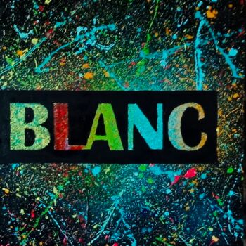 Malerei mit dem Titel "Black Blanc Love" von Jerome Guibert, Original-Kunstwerk, Acryl