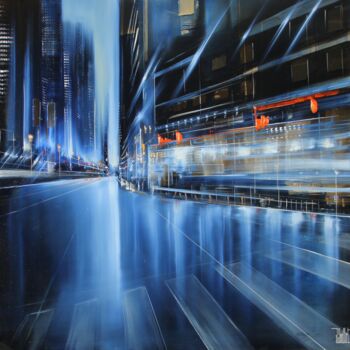 제목이 "Hong Kong Corner"인 미술작품 Jerome Guillet로, 원작, 기름