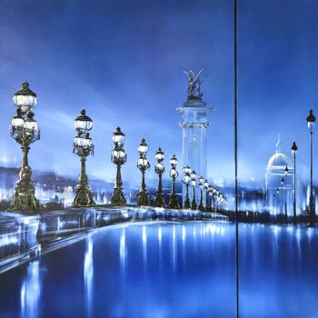 Malerei mit dem Titel "Pont Alexandre III" von Jerome Guillet, Original-Kunstwerk