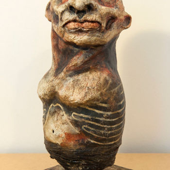 Sculptuur getiteld "Reliques Tribales :…" door Jérôme Oudot "Trëz", Origineel Kunstwerk, Mixed Media