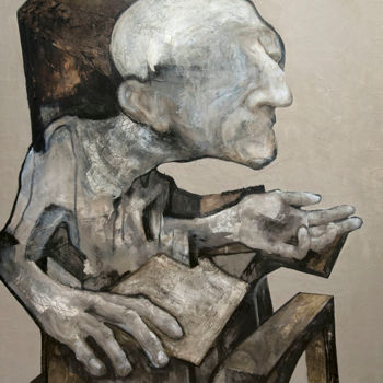 Картина под названием "Charon" - Jérôme Oudot "Trëz", Подлинное произведение искусства, Акрил Установлен на Деревянная рама…