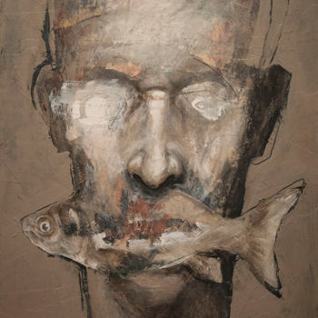 Картина под названием "Haruspice" - Jérôme Oudot "Trëz", Подлинное произведение искусства, Акрил