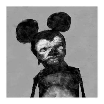 Digitale Kunst mit dem Titel "Black Mouse" von Jérôme Oudot "Trëz", Original-Kunstwerk, 2D digitale Arbeit
