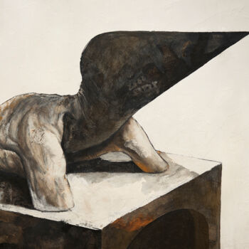 Картина под названием "Trapped Bird" - Jérôme Oudot "Trëz", Подлинное произведение искусства, Акрил