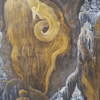 Malerei mit dem Titel "L'envolée" von Jerome Peitregnet, Original-Kunstwerk, Acryl Auf Keilrahmen aus Holz montiert