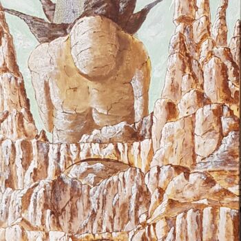 Malerei mit dem Titel "En passant" von Jerome Peitregnet, Original-Kunstwerk, Acryl Auf Keilrahmen aus Holz montiert