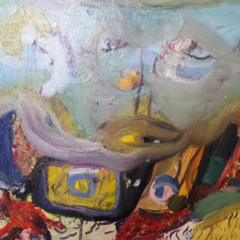 제목이 "Pollution"인 미술작품 Jerome Pescheloche로, 원작, 기름