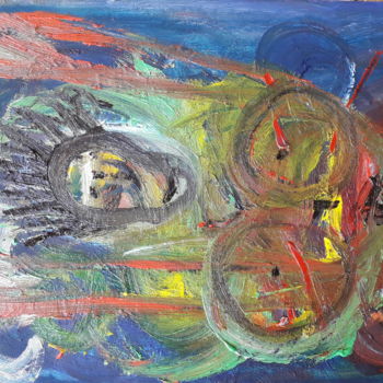Картина под названием "Totem XY" - Jerome Pescheloche, Подлинное произведение искусства, Масло
