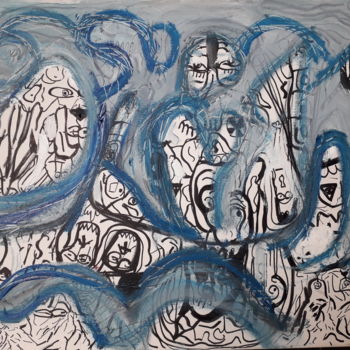 Картина под названием "Glaciation" - Jerome Pescheloche, Подлинное произведение искусства, Масло
