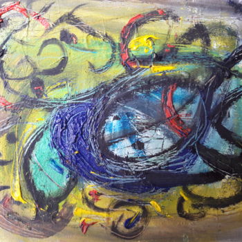 Painting titled "Pandemorpha333" by Jerome Pescheloche, Original Artwork, Oil