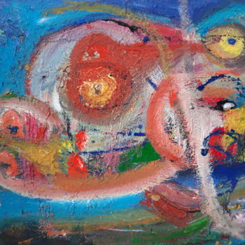 Peinture intitulée "Love and color" par Jerome Pescheloche, Œuvre d'art originale, Huile
