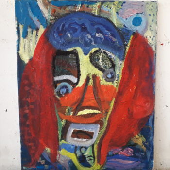 Painting titled "fou" by Jerome Pescheloche, Original Artwork