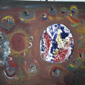 Painting titled "narcosphere" by Jerome Pescheloche, Original Artwork, Oil