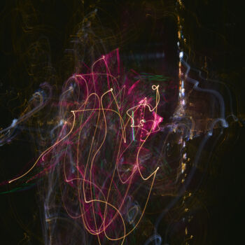 Photography titled "Pink boat" by Jérôme Restoux, Original Artwork, Light Painting