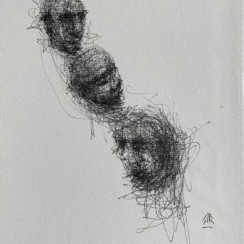 Desenho intitulada "doodle 10" por Jérôme Royer, Obras de arte originais, Tinta