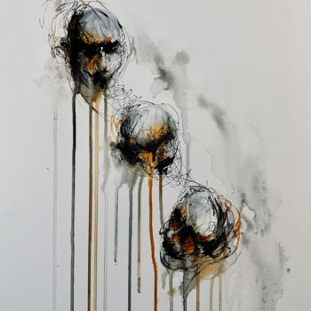 Картина под названием "Esprit terre 10" - Jérôme Royer, Подлинное произведение искусства, Акрил Установлен на Деревянная пан…