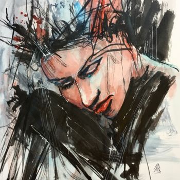 Painting titled "sructure I" by Jérôme Royer, Original Artwork, Ink