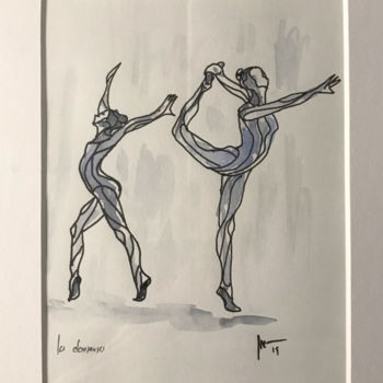 Disegno intitolato "Les danseuses" da Jérôme Schreiber, Opera d'arte originale, Inchiostro