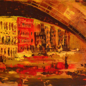 Peinture intitulée "Venise au fil de l'…" par Jerome Vassard, Œuvre d'art originale, Huile