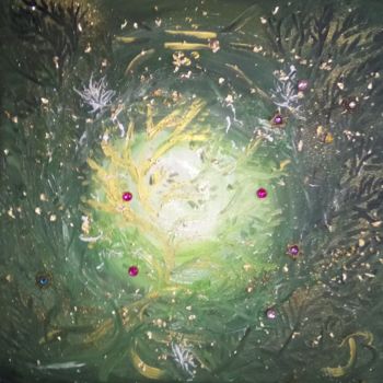 Painting titled "Les 9 mondes d'Yggd…" by Jérôme Bonnet, Original Artwork, Acrylic