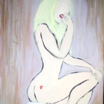 Картина под названием ""Femme humaine avec…" - Jérôme Bonnet, Подлинное произведение искусства, Акрил