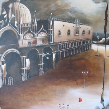 Peinture intitulée "Vue sur le palais" par Jerome Brillat, Œuvre d'art originale
