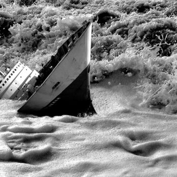 Fotografie getiteld "Le naufrage" door Jérôme Cambra, Origineel Kunstwerk, Gemanipuleerde fotografie