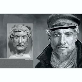 Photographie intitulée "l'Empereur Hadrian" par Jérôme Cambra, Œuvre d'art originale, Photographie numérique
