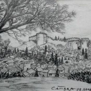 Dessin intitulée "Vue du Fort Saint A…" par Jérôme Cambra, Œuvre d'art originale, Graphite