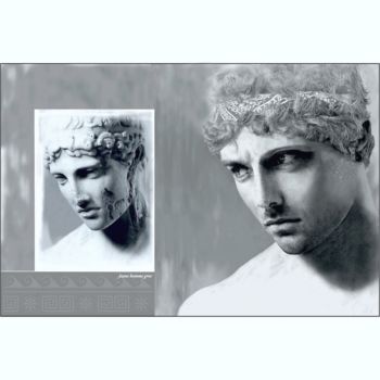 Photographie intitulée "Jeune homme grecque" par Jérôme Cambra, Œuvre d'art originale, Photographie numérique