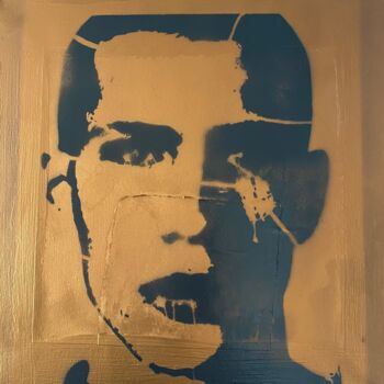 Malerei mit dem Titel "Augusta Stencil II" von Jerome Cholet, Original-Kunstwerk, Schablone