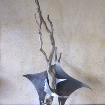 Sculpture titled "Hiver" by Jérôme Danikowski, Original Artwork, Metals