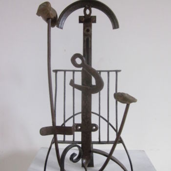 Sculpture titled "Paul K" by Jérôme Danikowski, Original Artwork, Metals
